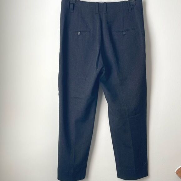 Vince Dark Grey High Rise Wool Blend Trousers Sz 10 - Picture 2 of 10